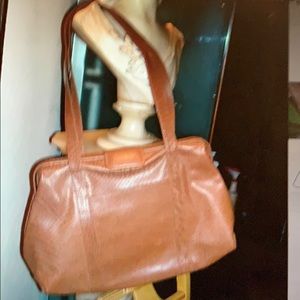 Vintage Meyers crosshatched leather bag